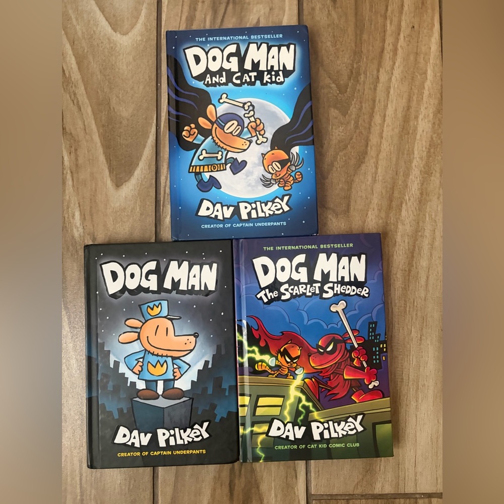 Dog Man books set of 3 Good Condition